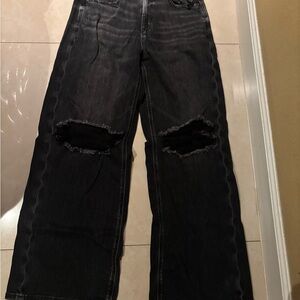 American Eagle super high rise wide leg baggy